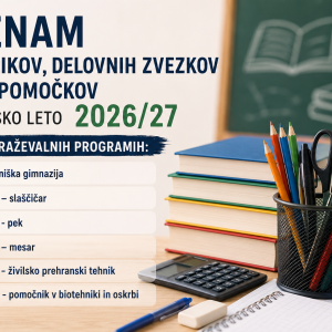 SEZNAM UČBENIKOV, DELOVNIH ZVEZKOV IN PRIPOMOČKOV ZA ŠOLSKO LETO 2026/27 PO IZOBRAŽEVALNIH P’ROGRAMIH